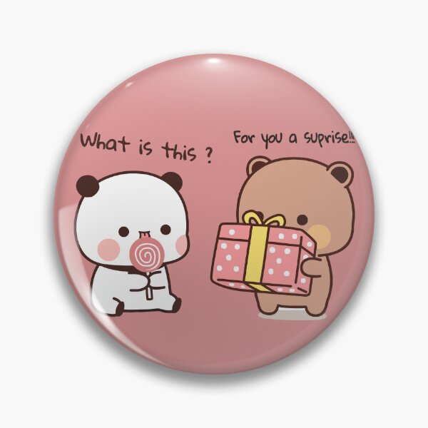 Item preview, DuDu Bear surprising his love BuBu Panda❤️ designed and sold by Pandety.