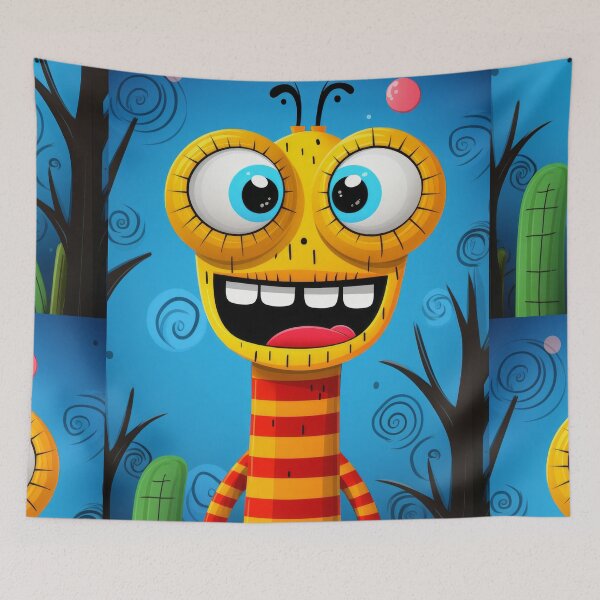Item preview, Vibrant himsical Cartoonish Illustration of a Playful Lizard in a Comic-Style Settingand W designed and sold by Piotrek0001.