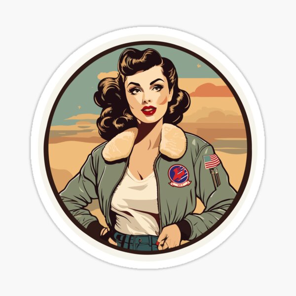 Item preview, Air Force Dame Fly Girl Bombardier Pin Up Girl designed and sold by di-age7.