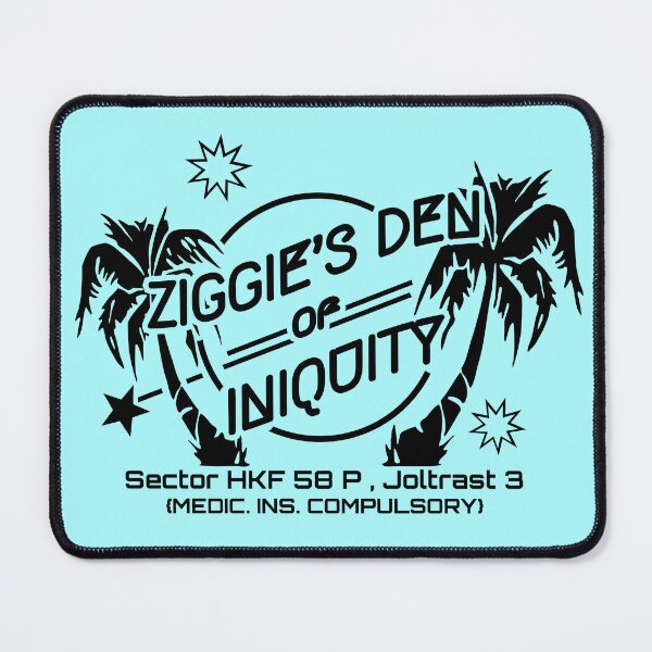 Item preview, Ziggie's Den of Iniquity logo designed and sold by HappyAxolotl.