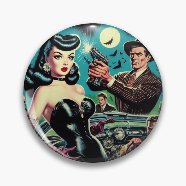 Item preview, Vintage Pulp Goth Girl designed and sold by PulpVintage.