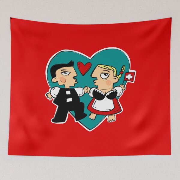 Item preview, Swiss love boy and girl designed and sold by sianelliot.