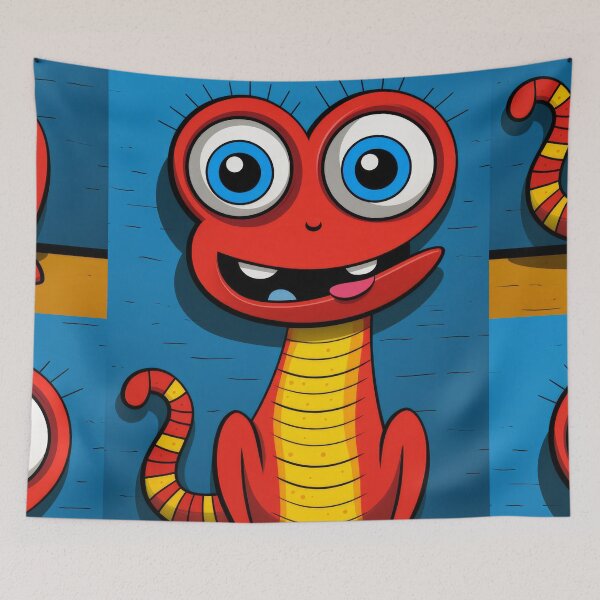 Item preview, Vibrant himsical Cartoonish Illustration of a Playful Lizard in a Comic-Style Settingand W designed and sold by Piotrek0001.