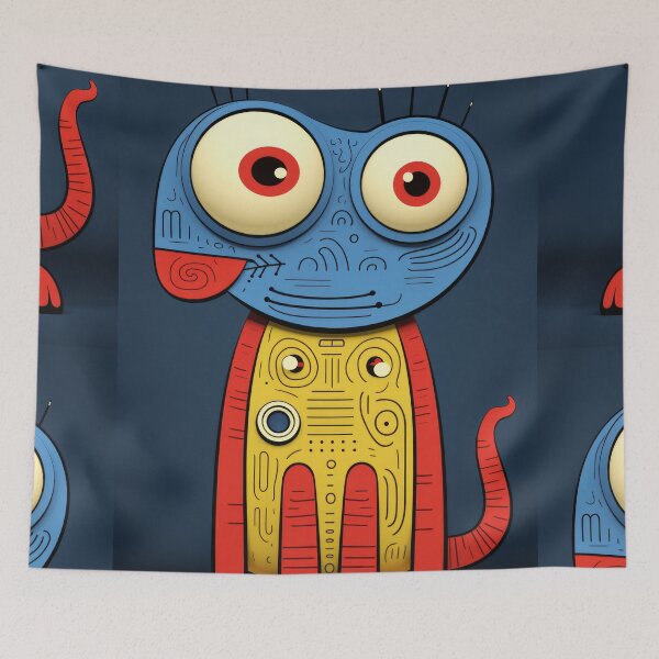 Item preview, Vibrant himsical Cartoonish Illustration of a Playful Lizard in a Comic-Style Settingand W designed and sold by Piotrek0001.