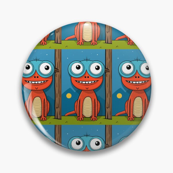 Item preview, Vibrant himsical Cartoonish Illustration of a Playful Lizard in a Comic-Style Settingand W designed and sold by Piotrek0001.