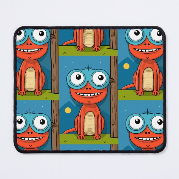 Item preview, Vibrant himsical Cartoonish Illustration of a Playful Lizard in a Comic-Style Settingand W designed and sold by Piotrek0001.