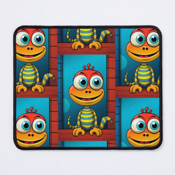 Item preview, Vibrant himsical Cartoonish Illustration of a Playful Lizard in a Comic-Style Settingand W designed and sold by Piotrek0001.