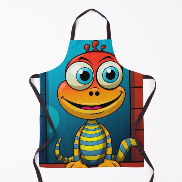 Item preview, Vibrant himsical Cartoonish Illustration of a Playful Lizard in a Comic-Style Settingand W designed and sold by Piotrek0001.