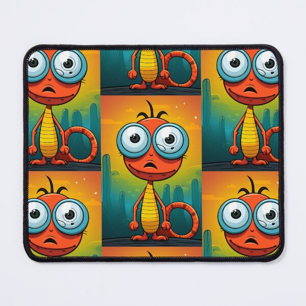 Item preview, Vibrant himsical Cartoonish Illustration of a Playful Lizard in a Comic-Style Settingand W designed and sold by Piotrek0001.