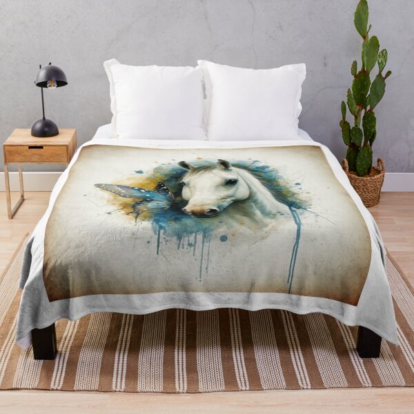 Item preview, Ethereal Horse and Butterfly Art designed and sold by BestArtByArvind.