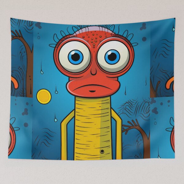 Item preview, Vibrant himsical Cartoonish Illustration of a Playful Lizard in a Comic-Style Settingand W designed and sold by Piotrek0001.