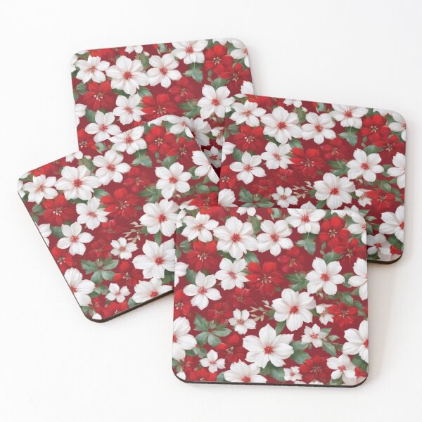 Item preview, "Blooms in Harmony: A Symphony of Red and White Floral Elegance" designed and sold by FashionAlchemy.