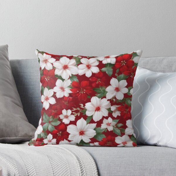 Item preview, "Blooms in Harmony: A Symphony of Red and White Floral Elegance" designed and sold by FashionAlchemy.