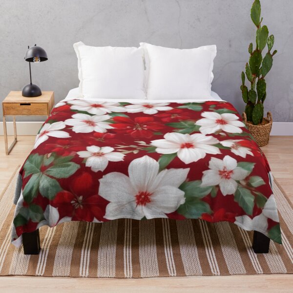 Item preview, "Blooms in Harmony: A Symphony of Red and White Floral Elegance" designed and sold by FashionAlchemy.