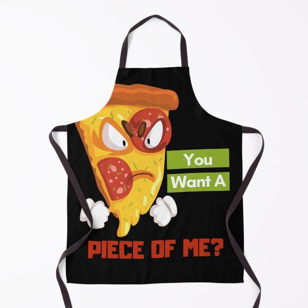 Item preview, You Want A Piece of Me? chibi pizza slice, kawaii pizza, cute pun gift for couples. designed and sold by Kristalin Glass.