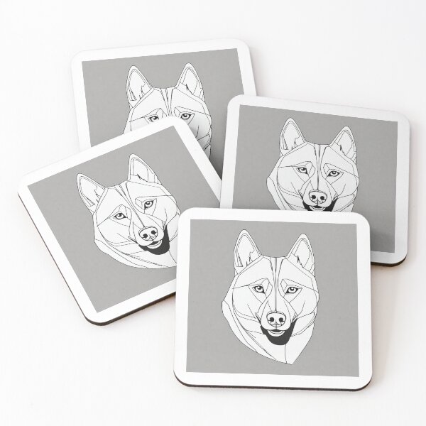 Item preview, Line drawing of a husky designed and sold by ailia-hikaru.