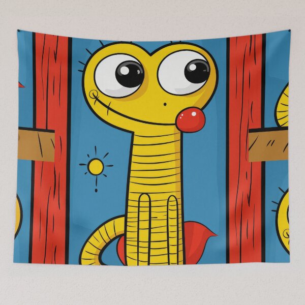 Item preview, Vibrant himsical Cartoonish Illustration of a Playful Lizard in a Comic-Style Settingand W designed and sold by Piotrek0001.