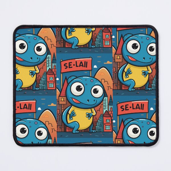 Item preview, Vibrant himsical Cartoonish Illustration of a Playful Lizard in a Comic-Style Settingand W designed and sold by Piotrek0001.