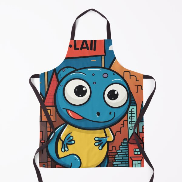 Item preview, Vibrant himsical Cartoonish Illustration of a Playful Lizard in a Comic-Style Settingand W designed and sold by Piotrek0001.