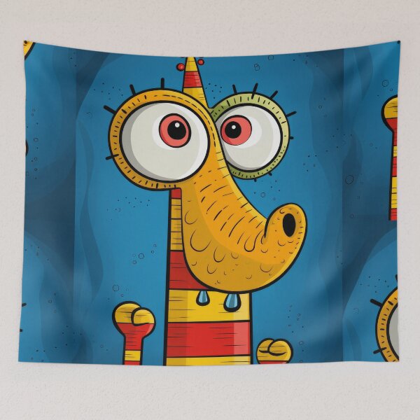 Item preview, Vibrant himsical Cartoonish Illustration of a Playful Lizard in a Comic-Style Settingand W designed and sold by Piotrek0001.
