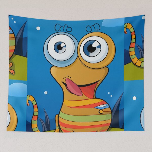 Item preview, Vibrant himsical Cartoonish Illustration of a Playful Lizard in a Comic-Style Settingand W designed and sold by Piotrek0001.
