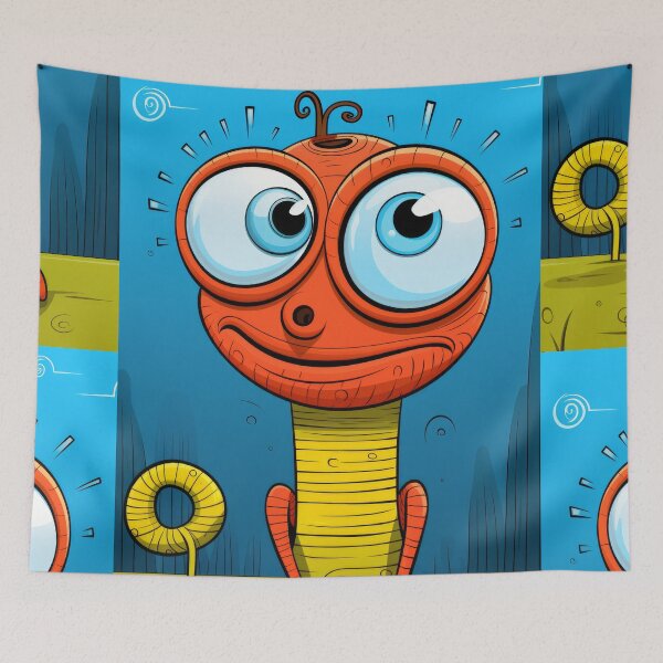 Item preview, Vibrant himsical Cartoonish Illustration of a Playful Lizard in a Comic-Style Settingand W designed and sold by Piotrek0001.