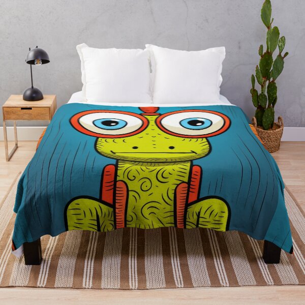 Item preview, Vibrant himsical Cartoonish Illustration of a Playful Lizard in a Comic-Style Settingand W designed and sold by Piotrek0001.