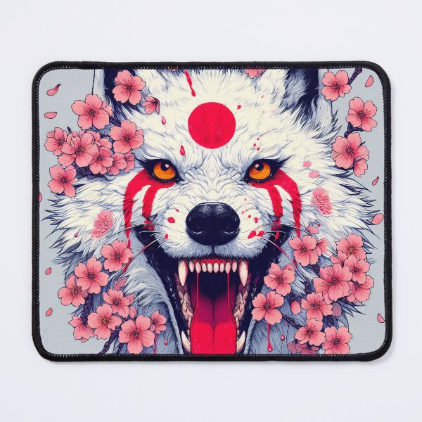 Item preview, War Wolf, Cherry Blossoms designed and sold by DragonsPetals.