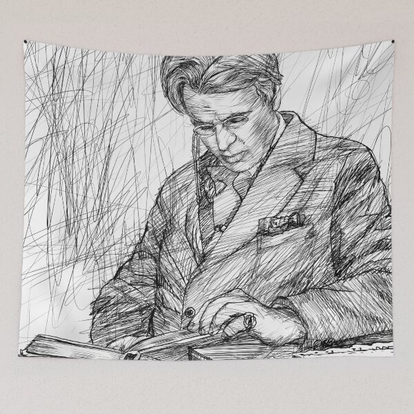 Item preview, W. B. YEATS - ink portrait .2 designed and sold by lautir.