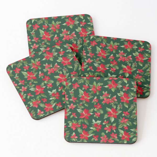 Item preview, "Garden Elegance: Red and Green Floral Symphony" designed and sold by FashionAlchemy.