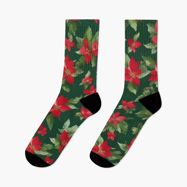Item preview, "Garden Elegance: Red and Green Floral Symphony" designed and sold by FashionAlchemy.