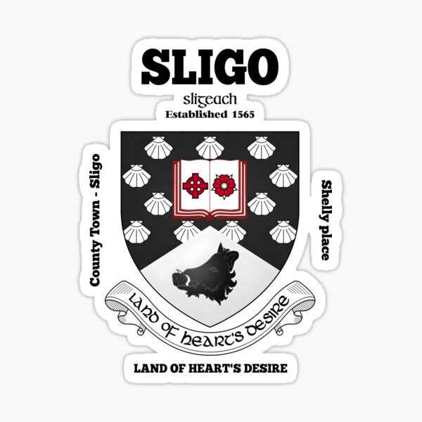 Item preview, Irish County Sligo Ireland Crest, Translation & More designed and sold by REAL IRISH GIFTS.