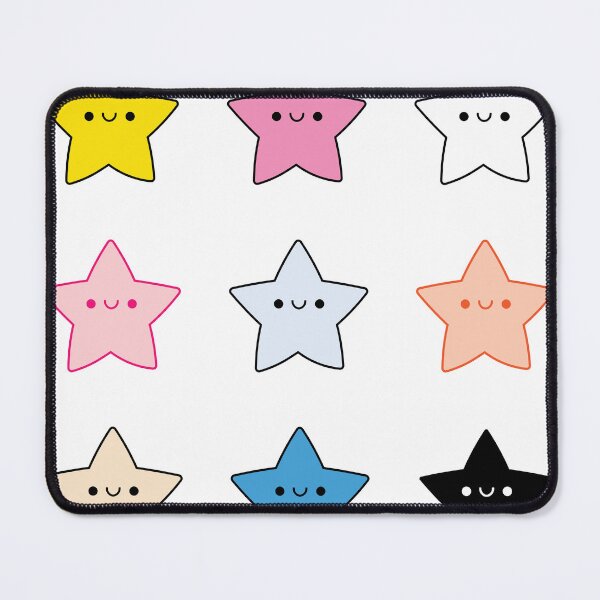Item preview, 9 Pack of Star Stickers Pastel Pink Black Yellow designed and sold by SOMI SOMI.