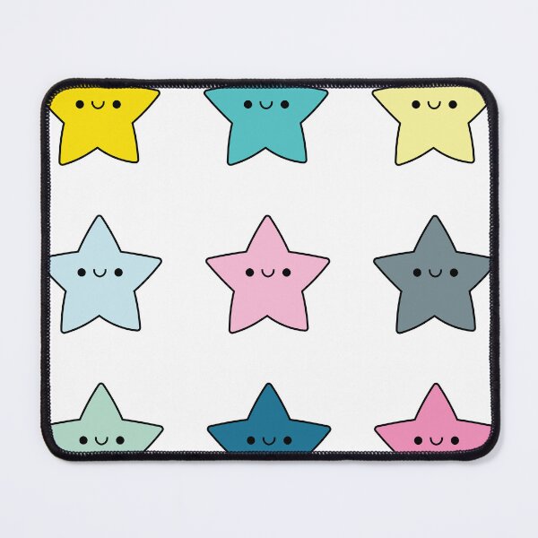 Item preview, 9 Pack of Star Stickers Pastel Pink Blue Green Black designed and sold by SOMI SOMI.