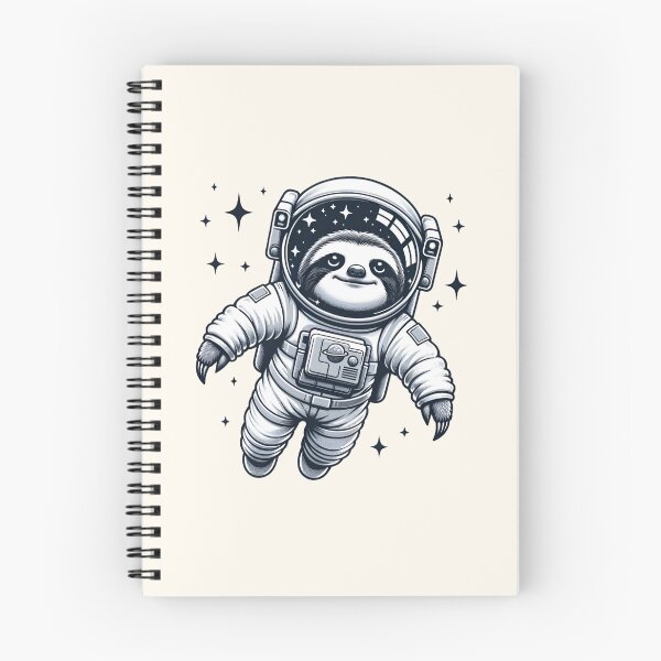 Item preview, Cute Space Sloth Minimalist Black And White designed and sold by Pati-Design.