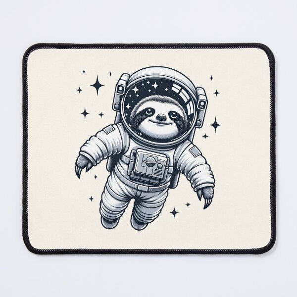 Item preview, Cute Space Sloth Minimalist Black And White designed and sold by Pati-Design.