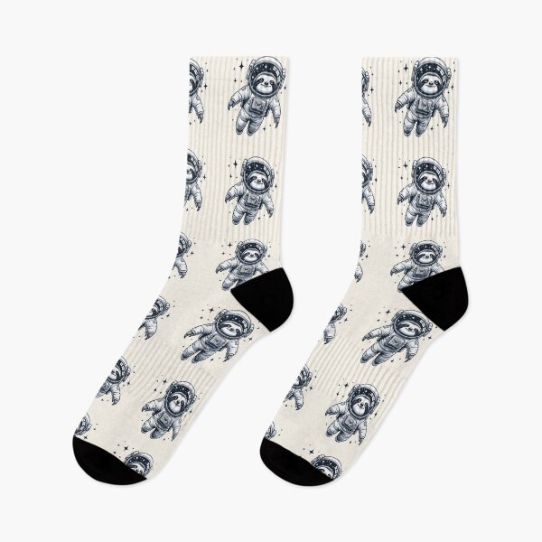 Item preview, Cute Space Sloth Minimalist Black And White designed and sold by Pati-Design.