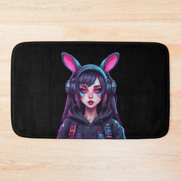 Item preview, Cyberpunk Rabbit Girl, Bunny Ears  designed and sold by Burn-Ego.