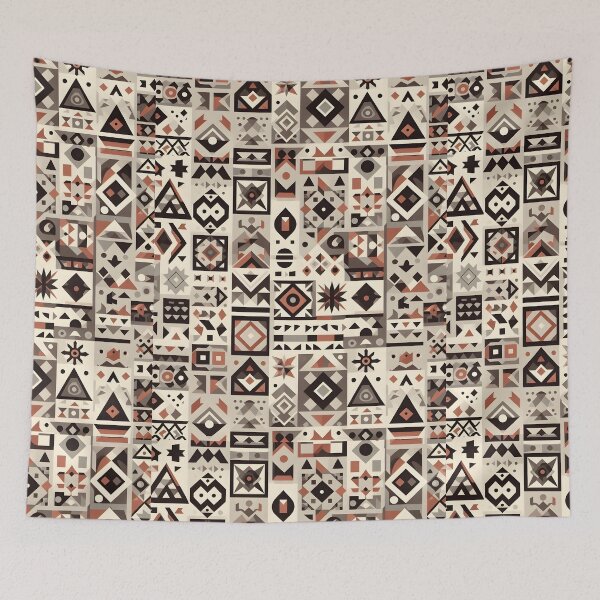 Item preview, Afrovibe geometric pattern designed and sold by Yislaaik Digital Marketing.