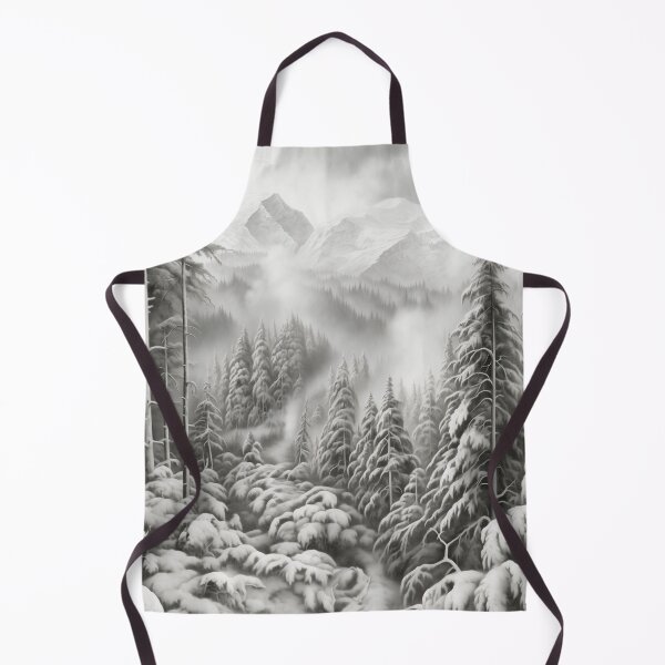 Item preview, Winter Michigan Mountains | Monochrome Mountain Canvas designed and sold by FairX.