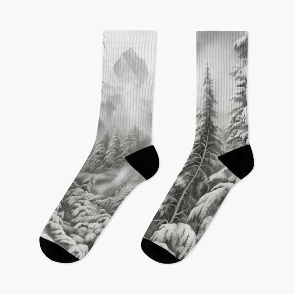 Item preview, Winter Michigan Mountains | Monochrome Mountain Canvas designed and sold by FairX.