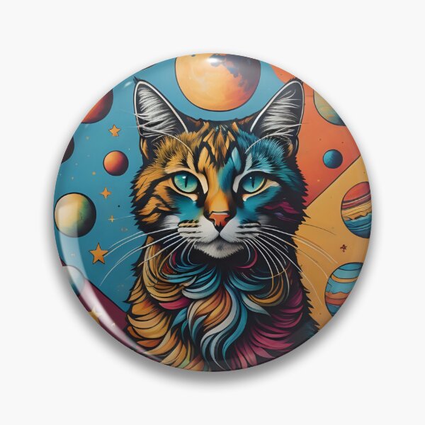Item preview, Celestial Cat with Planets designed and sold by Qlutique.