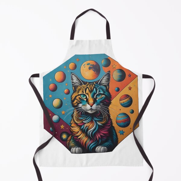 Item preview, Celestial Cat with Planets designed and sold by Qlutique.