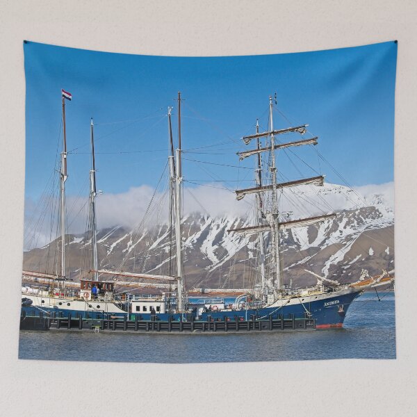 Item preview, Sailing Ship Antigua in Longyearbyen harbour Svalbard designed and sold by Martyn R Arnold Fine Art Nature & Landscape Photography.