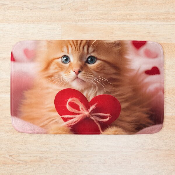 Item preview, Fluffy Valentine Kitten designed and sold by Angelandspot.