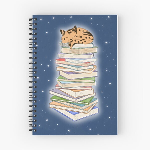 Item preview, sleepy cat on books designed and sold by pinbackcat.