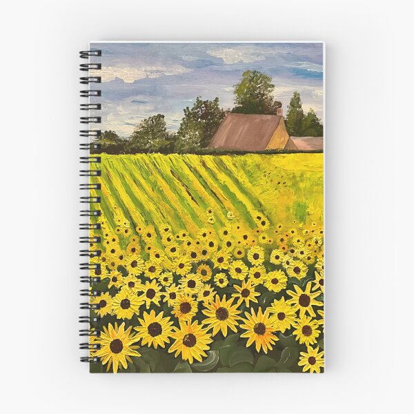 Item preview, Field of bright yellow sunflowers designed and sold by mazarte.