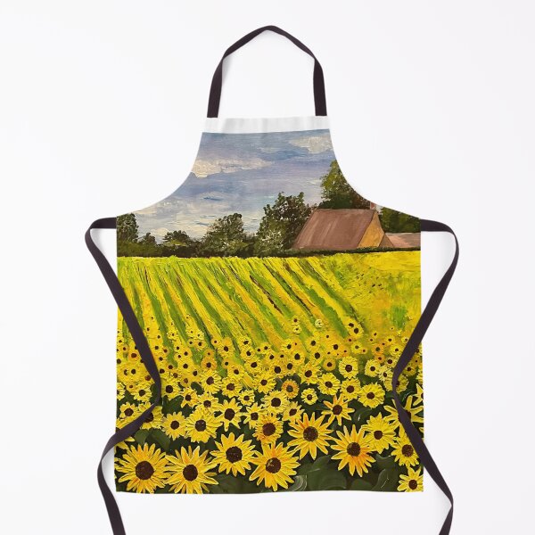 Item preview, Field of bright yellow sunflowers designed and sold by mazarte.