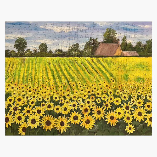 Artikel-Vorschau von Feld mit leuchtend gelben Sonnenblumen, designt und verkauft von mazarte.