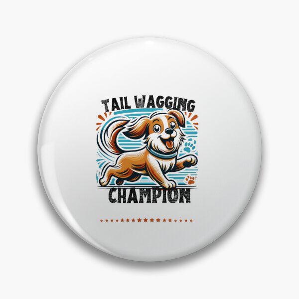 Item preview, Tail Wagging Delight - Energetic Dog designed and sold by creativechaster.